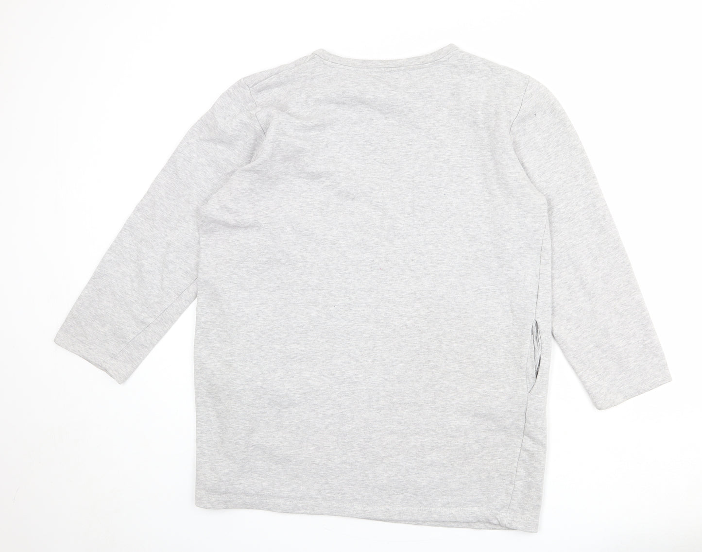 Zara Womens Grey Cotton Pullover Sweatshirt Size L Pullover