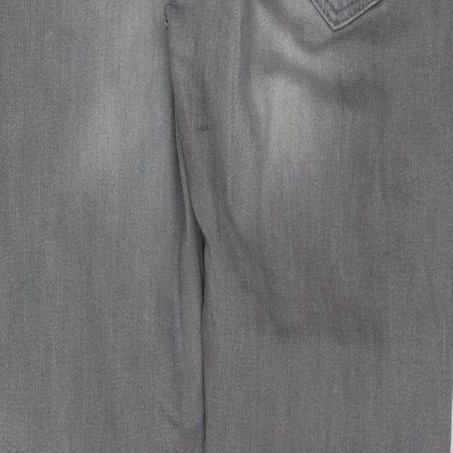 Dorothy Perkins Womens Grey Cotton Straight Jeans Size 10 Regular