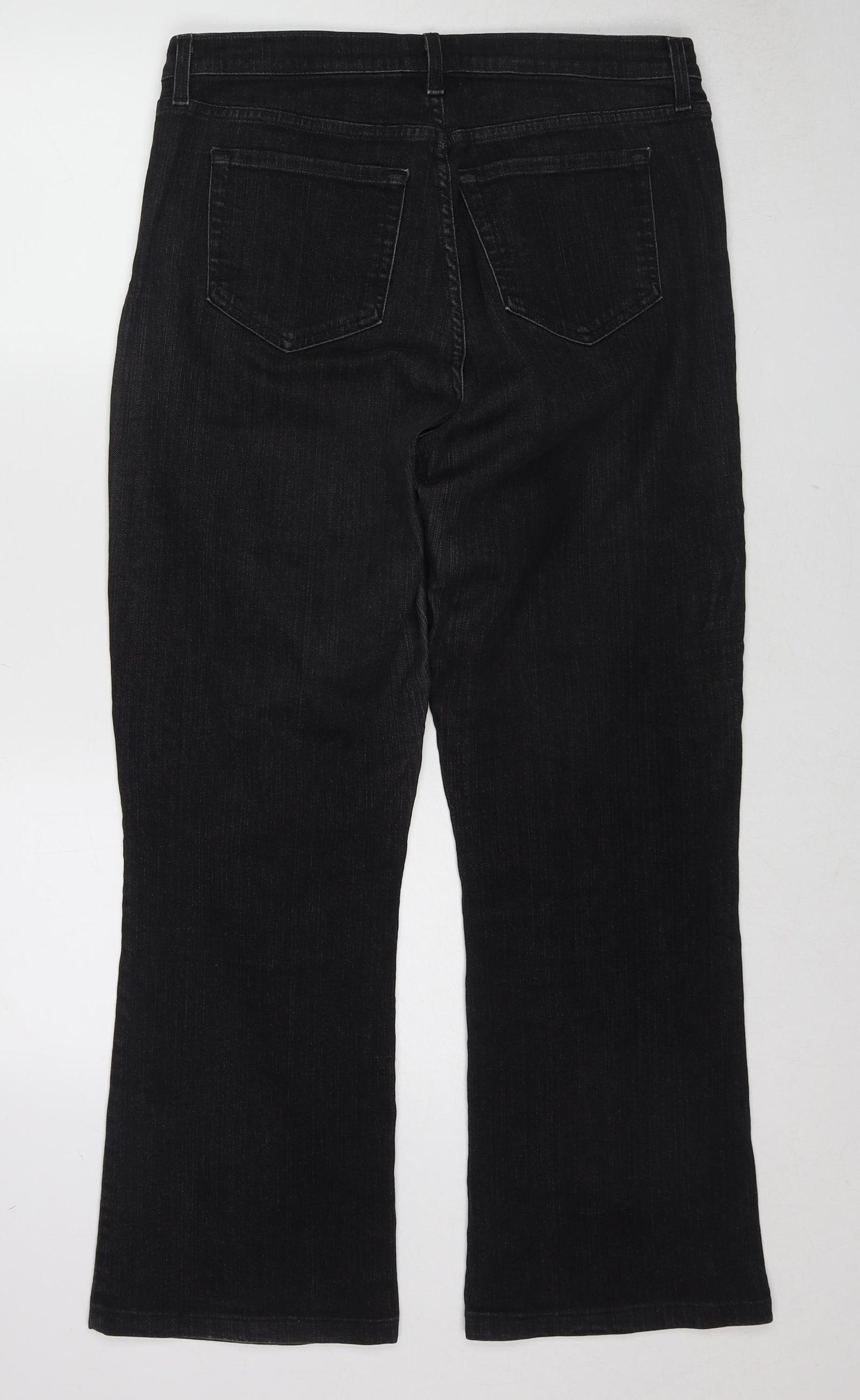 NYDJ Womens Black Cotton Bootcut Jeans Size 18 Regular Zip