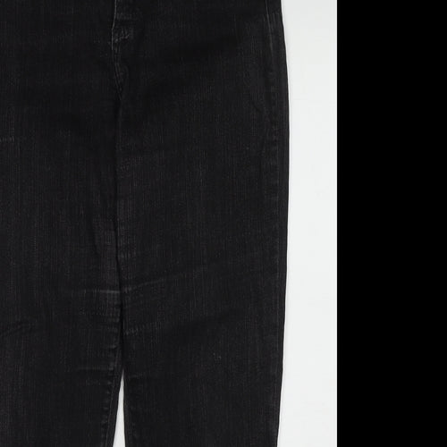 NYDJ Womens Black Cotton Bootcut Jeans Size 18 Regular Zip