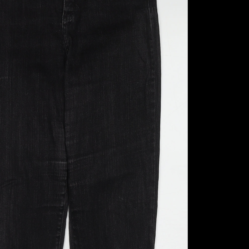 NYDJ Womens Black Cotton Bootcut Jeans Size 18 Regular Zip