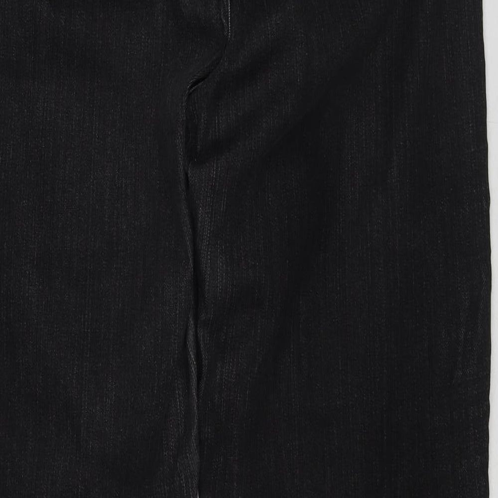 NYDJ Womens Black Cotton Bootcut Jeans Size 18 Regular Zip