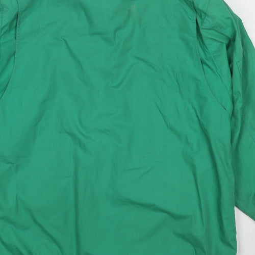St Michael Womens Green Overcoat Coat Size 14 Zip