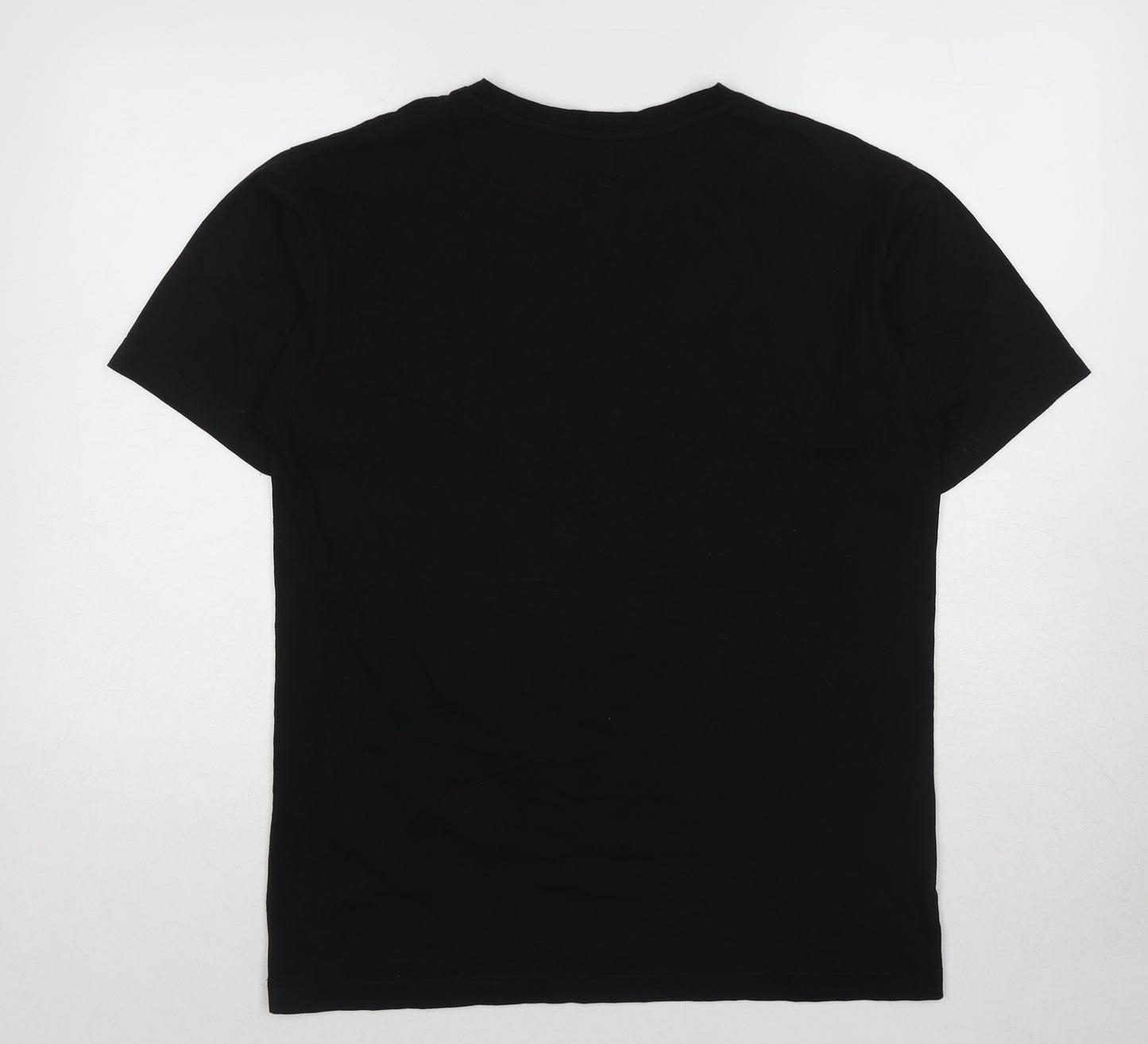 Avora Womens Black Polyester Basic T-Shirt Size L Crew Neck