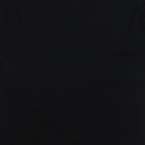 Avora Womens Black Polyester Basic T-Shirt Size L Crew Neck