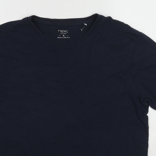 NEXT Mens Blue Cotton T-Shirt Size S Round Neck