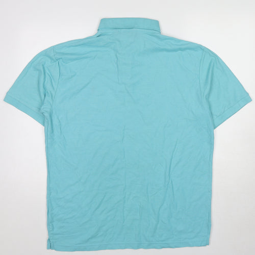 Polo Ralph Lauren Mens Blue Cotton Polo Size 2XL Collared Button