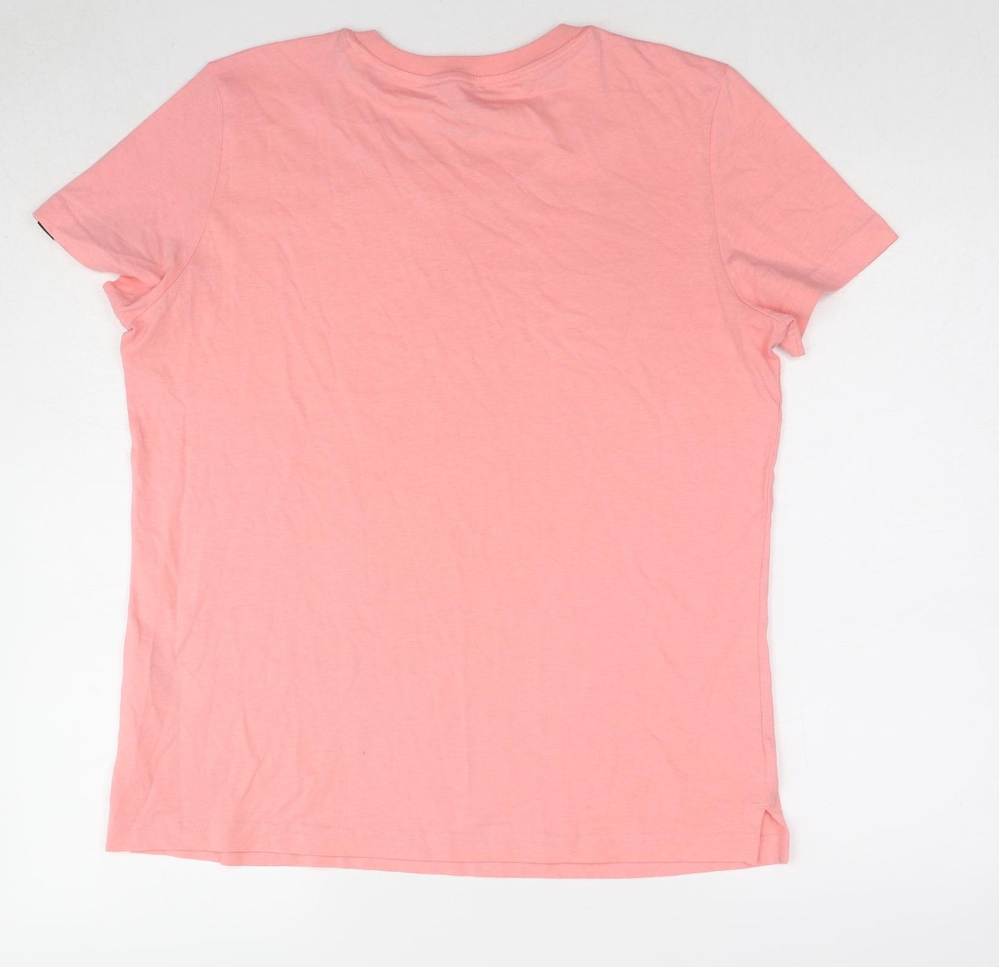 adidas Womens Pink Cotton Basic T-Shirt Size 20 Round Neck - Size 20-22