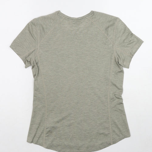 H&M Womens Green Polyester Pullover T-Shirt Size S Crew Neck Pullover