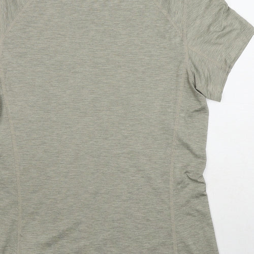 H&M Womens Green Polyester Pullover T-Shirt Size S Crew Neck Pullover