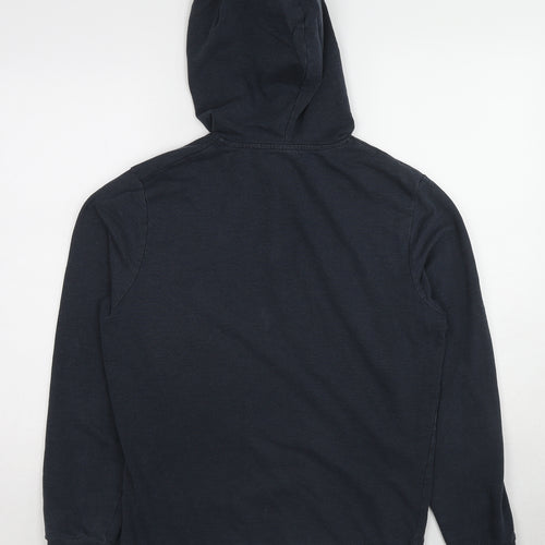 JACK & JONES Mens Blue Cotton Pullover Hoodie Size M