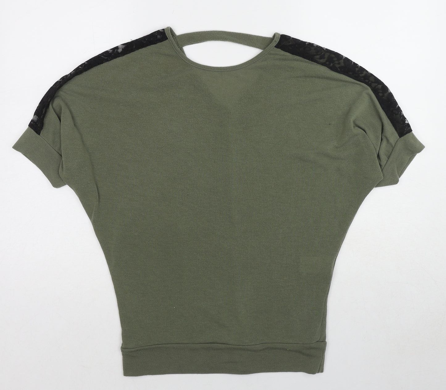 Quiz Womens Green Round Neck Polyester Pullover Jumper Size 10