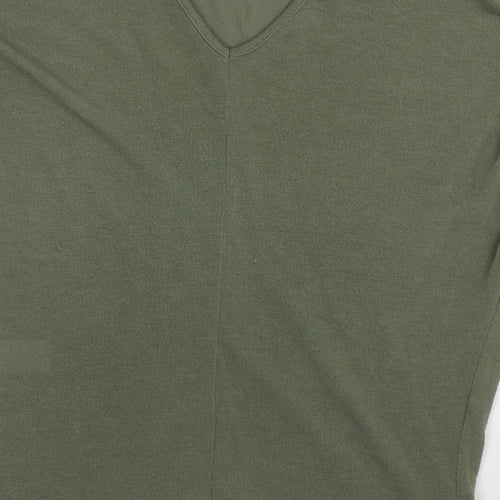 Quiz Womens Green Round Neck Polyester Pullover Jumper Size 10
