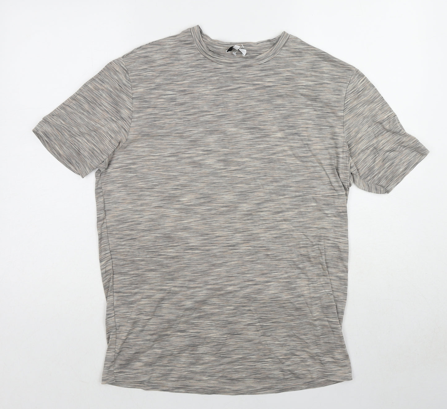 Arne Mens Beige Cotton T-Shirt Size M Round Neck