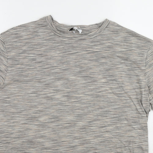 Arne Mens Beige Cotton T-Shirt Size M Round Neck