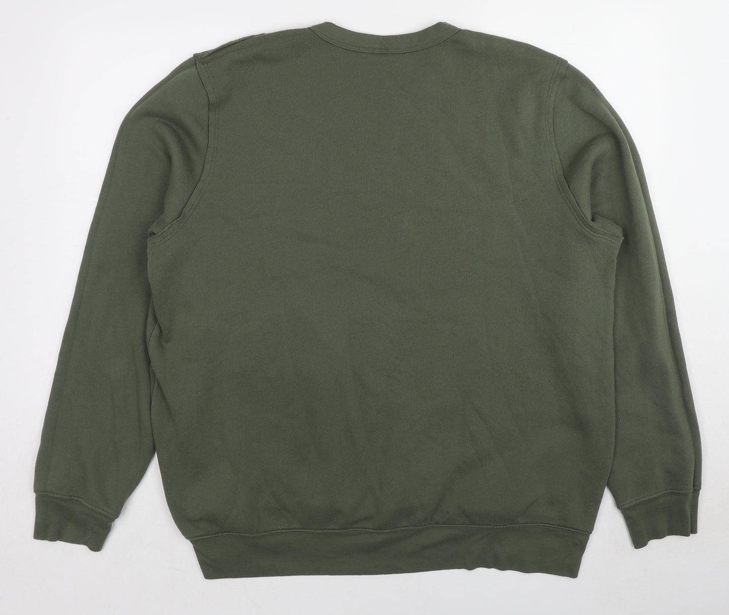 USA Strong Womens Green Cotton Pullover Sweatshirt Size XL