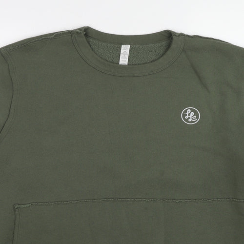USA Strong Womens Green Cotton Pullover Sweatshirt Size XL