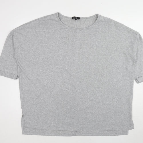 New Look Womens Grey Round Neck Polyester Pullover Jumper Size L
