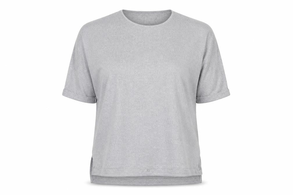 Front view of New Look women’s grey round neck polyester jumper, size L