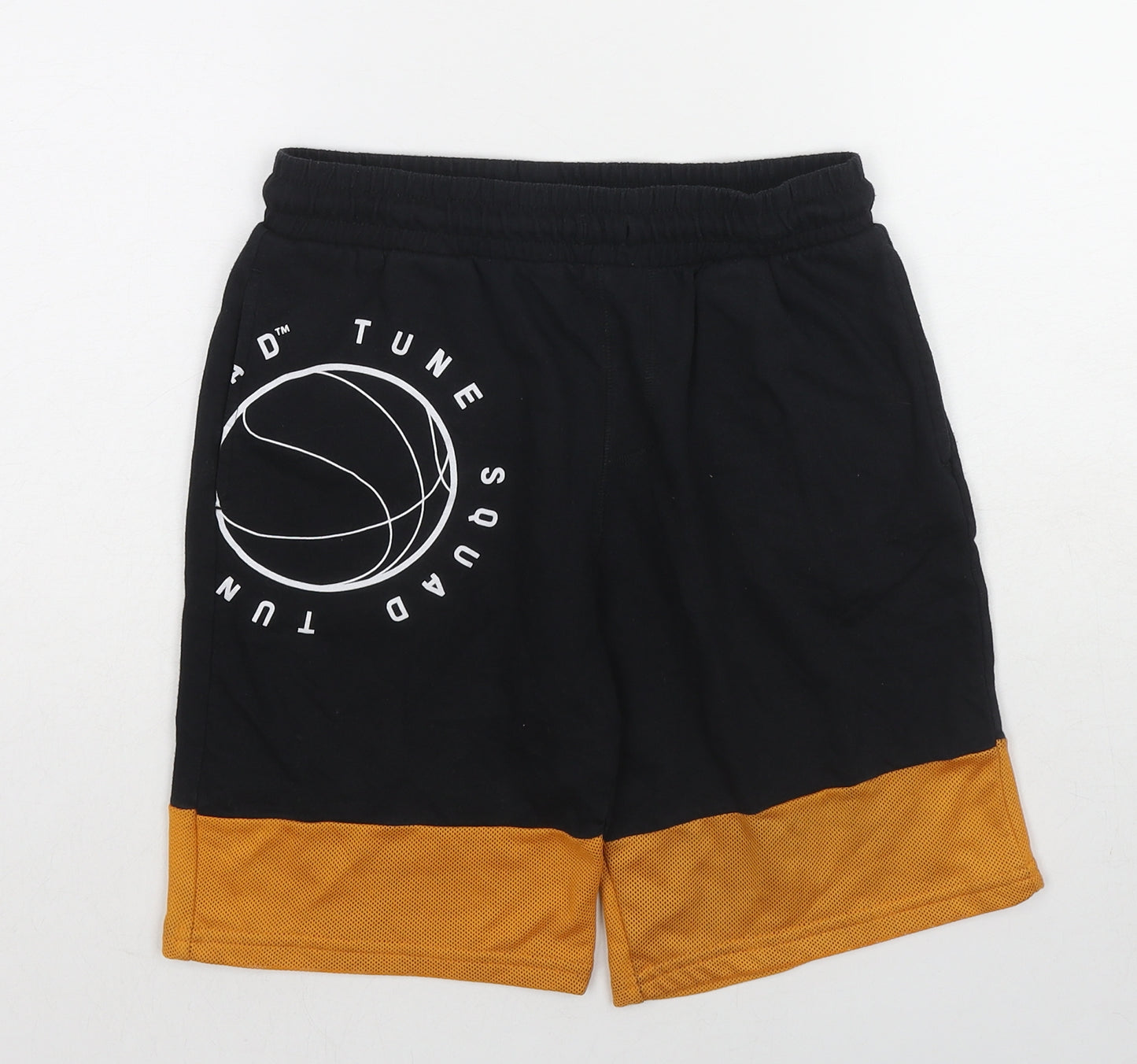 Space Jam Boys Black Colourblock Cotton Sweat Shorts Size 12-13 Years Regular