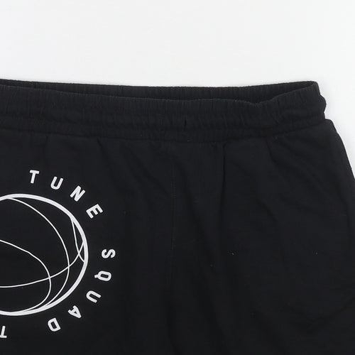 Space Jam Boys Black Colourblock Cotton Sweat Shorts Size 12-13 Years Regular