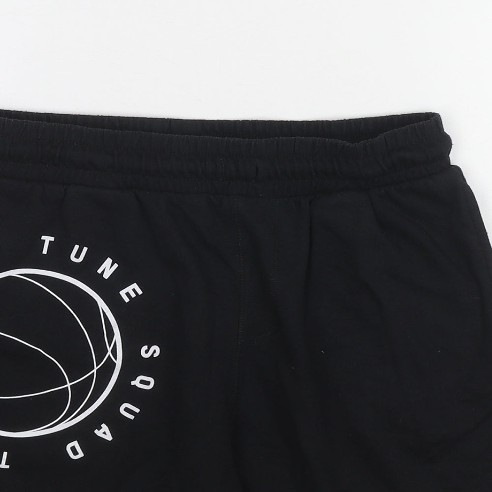Space Jam Boys Black Colourblock Cotton Sweat Shorts Size 12-13 Years Regular