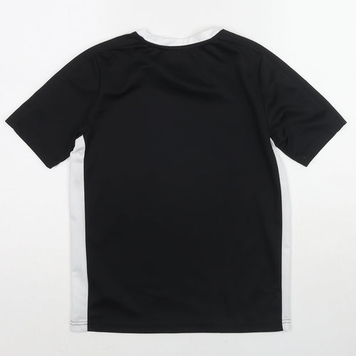 Sondico Boys Black Polyester Basic T-Shirt Size 12 Years Round Neck Pullover