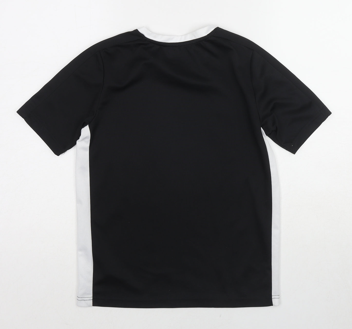 Sondico Boys Black Polyester Basic T-Shirt Size 12 Years Round Neck Pullover
