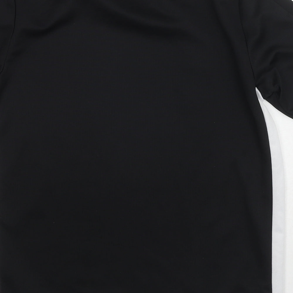 Sondico Boys Black Polyester Basic T-Shirt Size 12 Years Round Neck Pullover