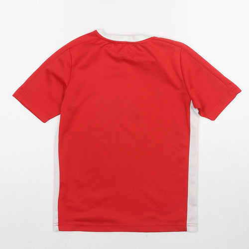 Sondico Boys Red Polyester Basic T-Shirt Size 9-10 Years Round Neck Pullover