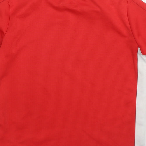 Sondico Boys Red Polyester Basic T-Shirt Size 9-10 Years Round Neck Pullover