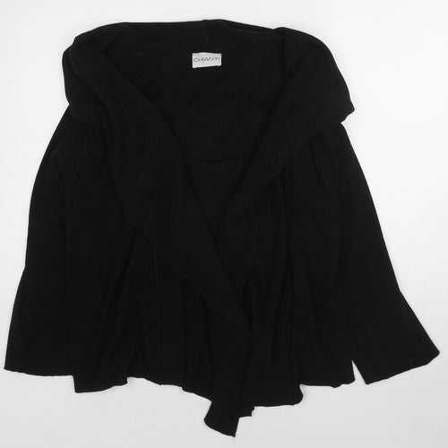 Chianti Womens Black V-Neck Polyester Cardigan Jumper Size L