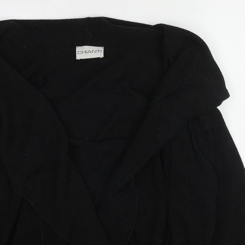 Chianti Womens Black V-Neck Polyester Cardigan Jumper Size L