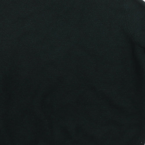 Miss Selfridge Womens Green V-Neck Acrylic Pullover Jumper Size 6