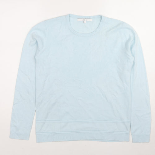 Vida Vi Womens Blue Round Neck Acrylic Pullover Jumper Size M