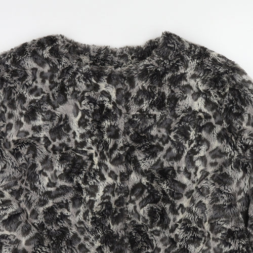 Gerry Weber Womens Black Animal Print Jacket Size 16 Snap - Leopard Print