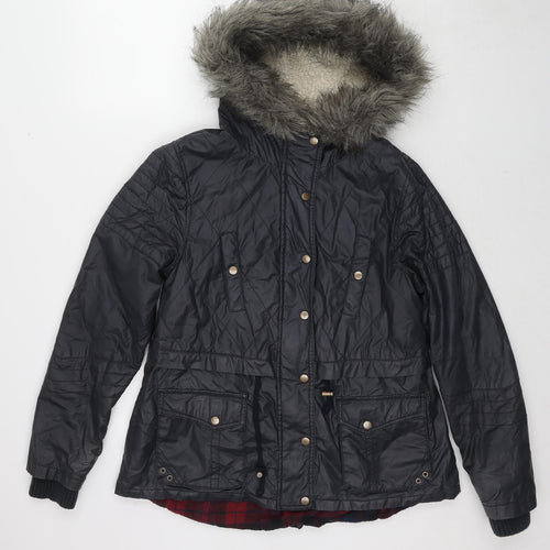 Blonde + Blonde Womens Black Jacket Size 12 Zip