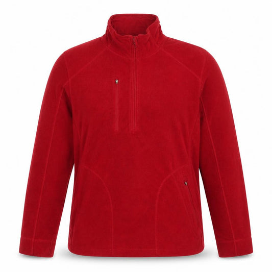 Front view of Sport Performance women’s red polyester pullover sweatshirt, size L, pullover