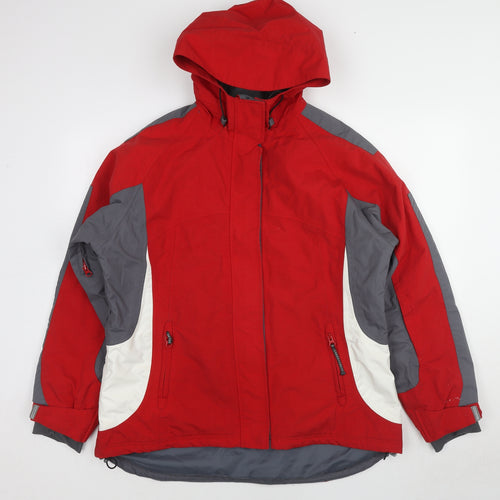 Marks and Spencer Womens Red Ski Jacket Jacket Size 16 Zip