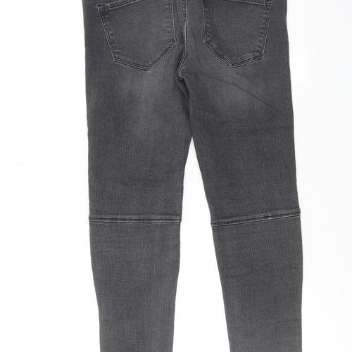 H&M Womens Black Polyester Skinny Jeans Size 10 Regular Button