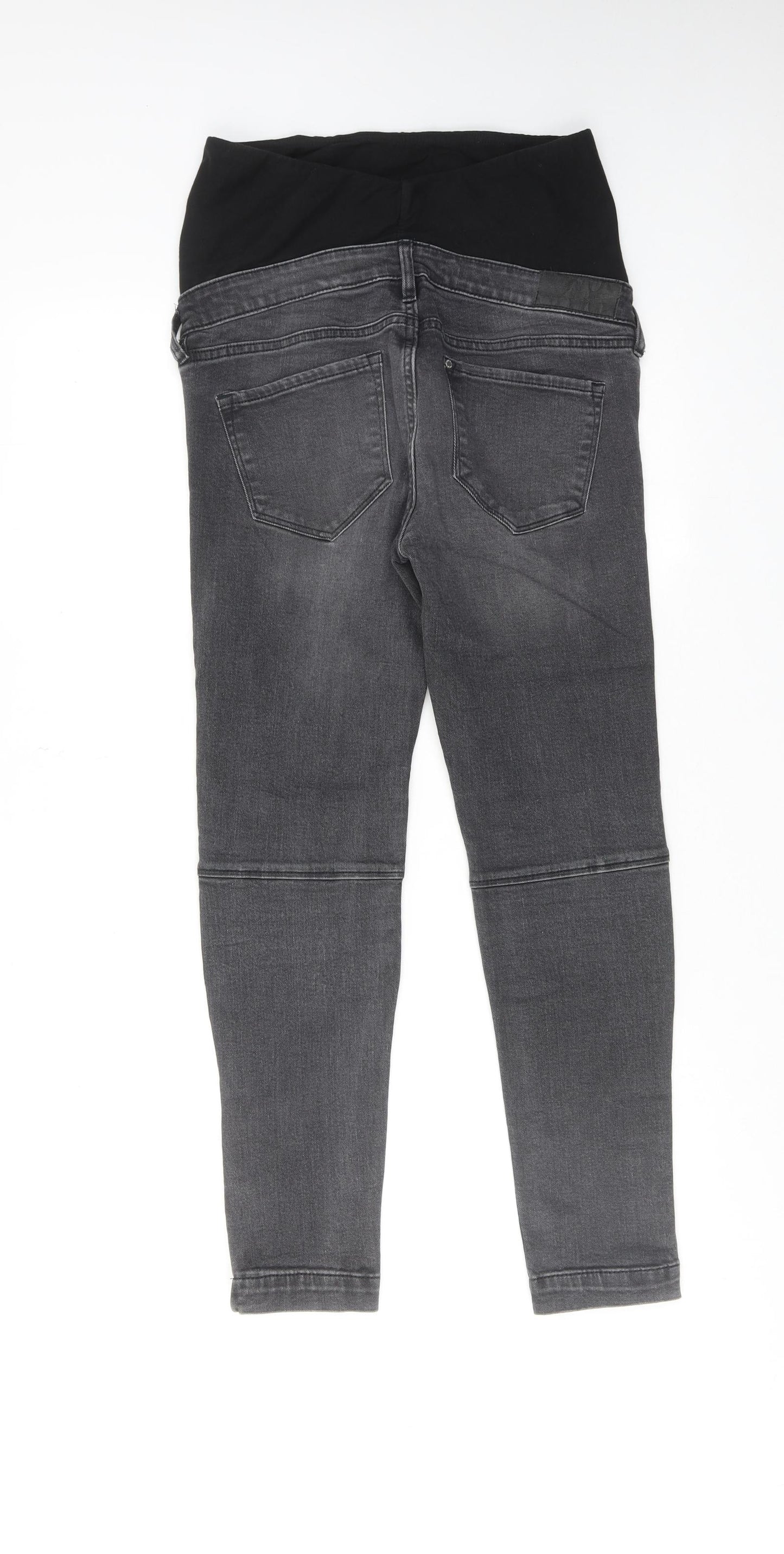 H&M Womens Black Polyester Skinny Jeans Size 10 Regular Button