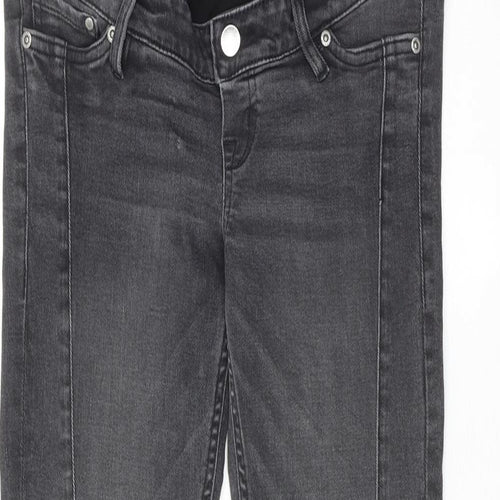 H&M Womens Black Polyester Skinny Jeans Size 10 Regular Button