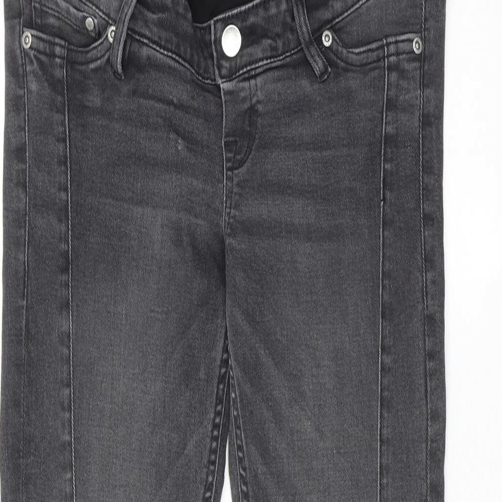H&M Womens Black Polyester Skinny Jeans Size 10 Regular Button