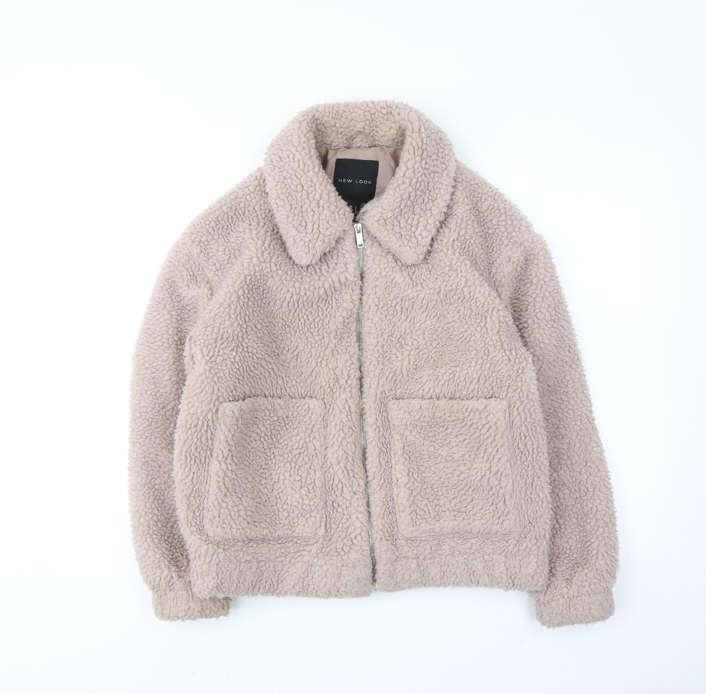 New Look Womens Pink Jacket Size S Zip