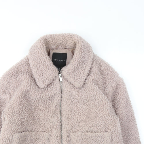 New Look Womens Pink Jacket Size S Zip