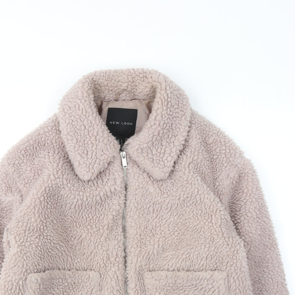 New Look Womens Pink Jacket Size S Zip