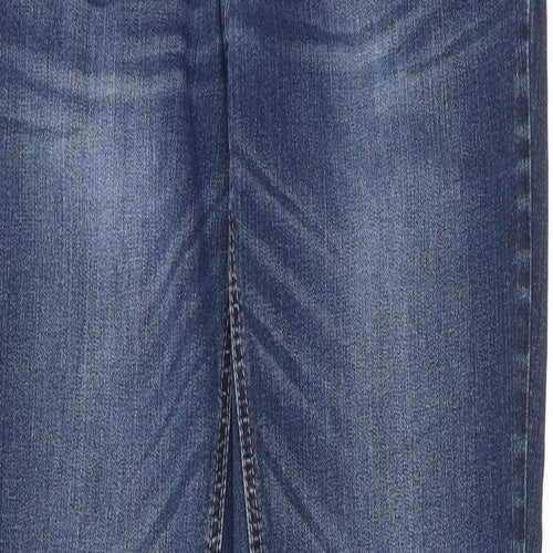 Departwest Mens Blue Cotton Straight Jeans Size 31 in L34 in Regular Zip