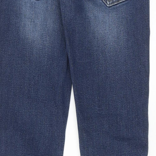 Departwest Mens Blue Cotton Straight Jeans Size 31 in L34 in Regular Zip