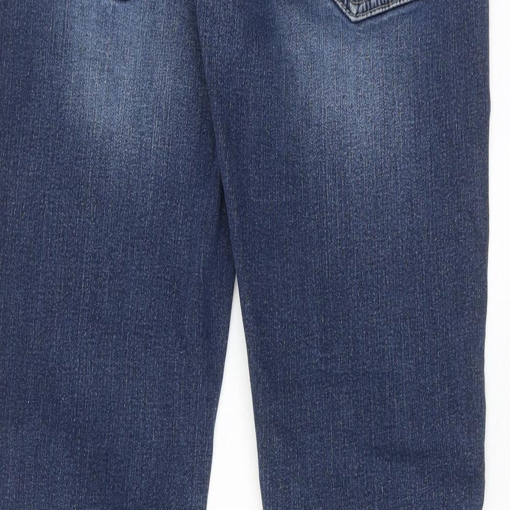 Departwest Mens Blue Cotton Straight Jeans Size 31 in L34 in Regular Zip