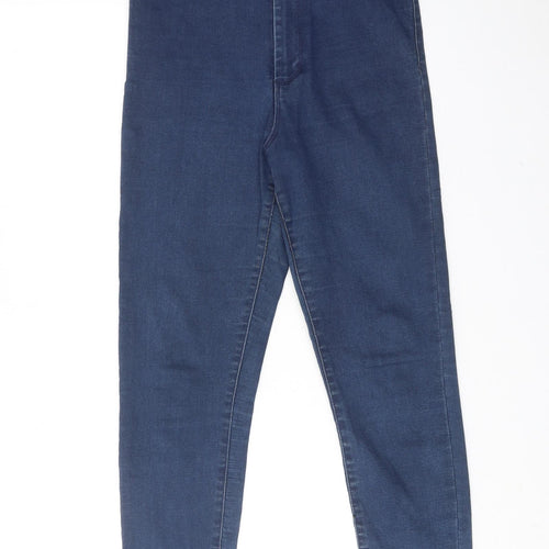 Denim & Co. Womens Blue Cotton Skinny Jeans Size 12 Regular Zip